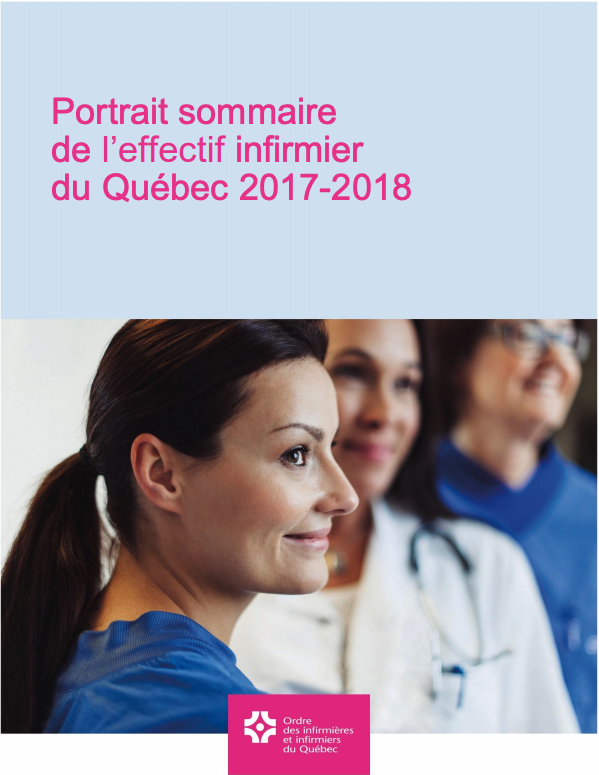 Portrait sommaire de l’effectif infirmier du Québec 2017-2018